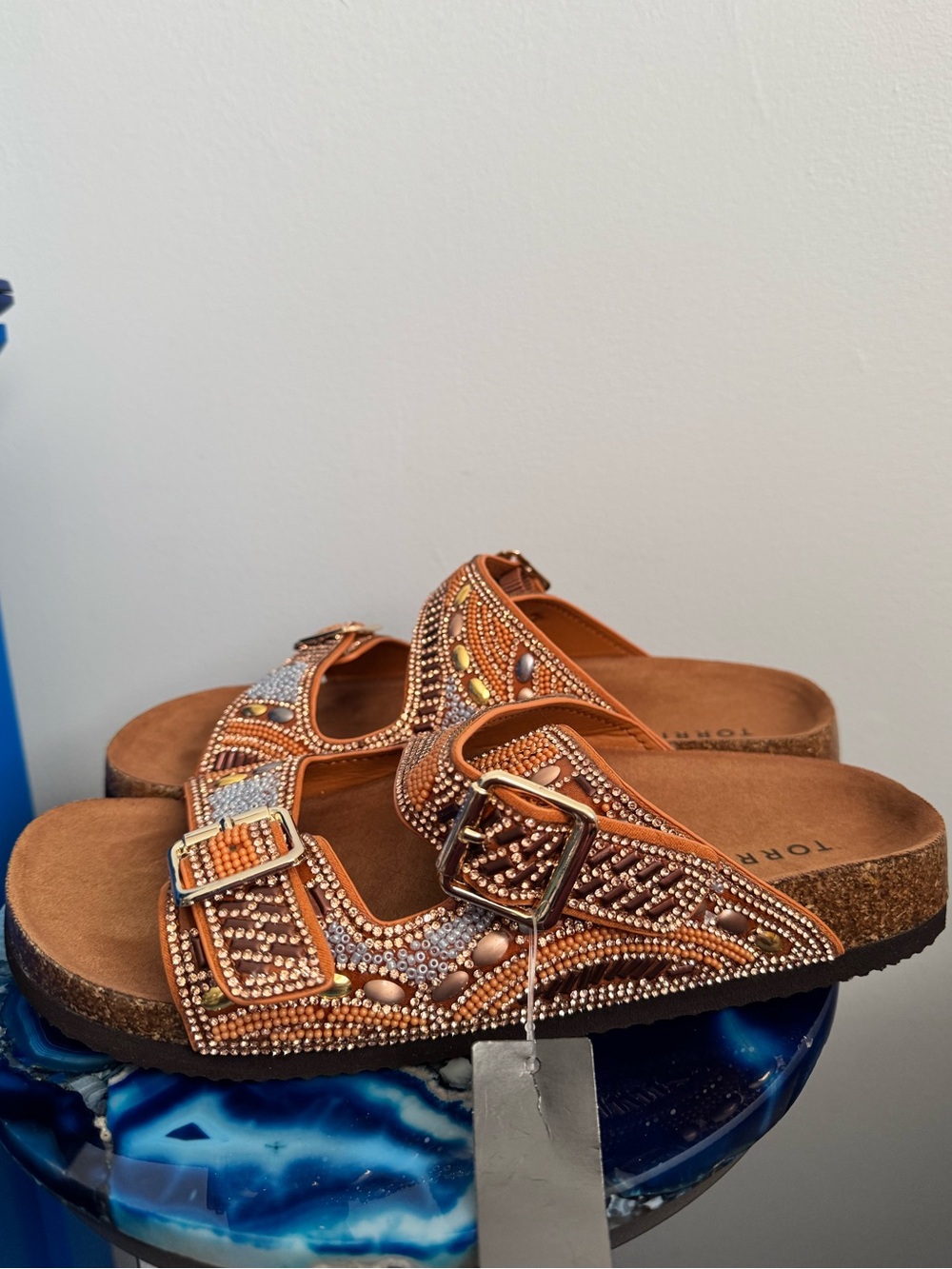 Torrid Embellished Brown Women's Slide Sandals with Buckle